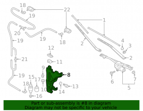 Audi A4 B9 17 washer reservoir - without cap and sensor