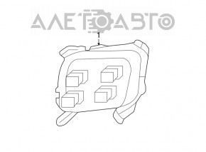 Fog lamp left PTF Kia Sorento 16-18 dorest led