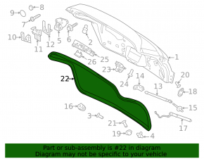 Rubber seal for tailgate Porsche Cayenne 958 11-14