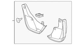 Mudguards front 2pcs Chevrolet Trax 15-22