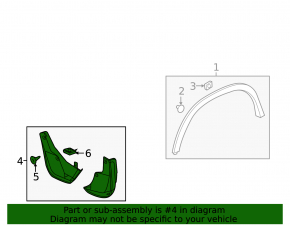 Mudguard front left Chevrolet Trax 15-22