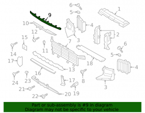 Upper front bumper bracket for Porsche Cayenne 19-23