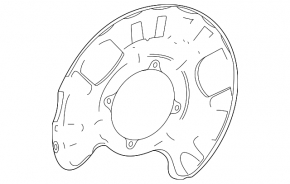 Brake Disc Cover Rear Right Mercedes W167 GLE 350 450 20-23