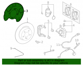 Brake Disc Cover Rear Right Mercedes W167 GLE 350 450 20-23