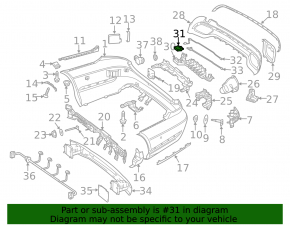 Mercedes W213 E17-23 Foot Trunk Opening Sensor with Bracket, AMG Pack