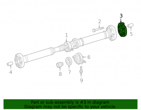 Rear driveshaft coupling Mercedes C-class W205 350e 15-18 hybrid
