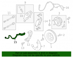 Front right brake hose Ford Explorer 11-19