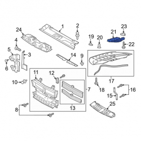Radiator protection Ford Mustang mk6 15- 2.3T
