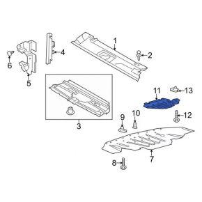 Radiator protection Ford Mustang mk6 15- 2.3T