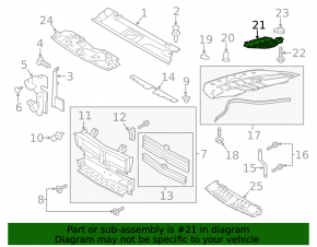 Radiator protection Ford Mustang mk6 15- 2.3T
