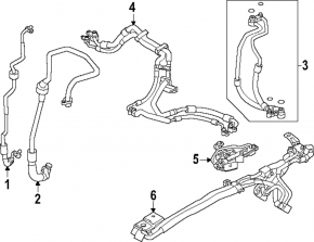 Mazda CX-90 24-26 PHEV High Voltage Battery Cooling System Tubes