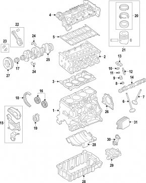 VW Jetta 19-24 1.4T Exhaust Camshaft Gear