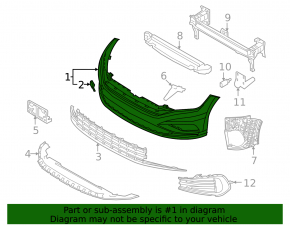 Bare front bumper for VW Jetta 22-24