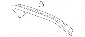 Upper tailgate trim Chevrolet Equinox 10-17 black, scratches