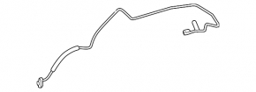 Mercedes W221 long heater-condenser air conditioner pipe