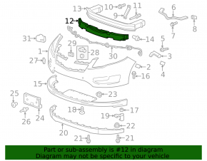 Chevrolet Volt 11-15 Front Bumper Absorber