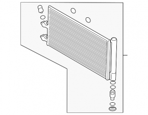 Air conditioning condenser radiator Volvo V60 19-25 T5, T6, T8