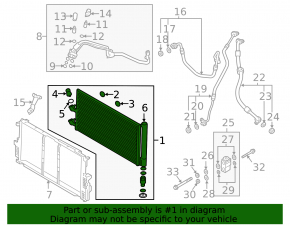 Air conditioning condenser radiator Volvo V60 19-25 T5, T6, T8