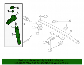 Rear shock absorber left Volvo XC90 16-19 with support