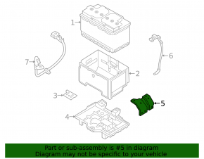 Battery tray bracket Hyundai Sonata 15-19