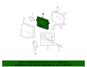 ECU block engine computer Acura MDX 07-09
