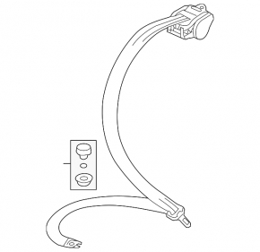 Rear left seat belt VW CC 08-17 black, broken