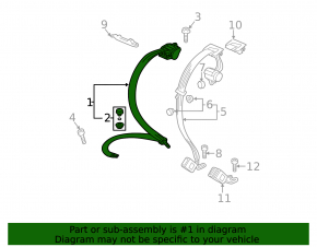 Rear left seat belt VW CC 08-17 black, broken
