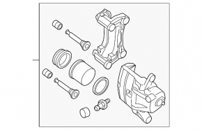 Front right caliper assembly Nissan Maxima A36 16-23