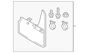 Mudguard front 2pcs Audi A6 C8 19-