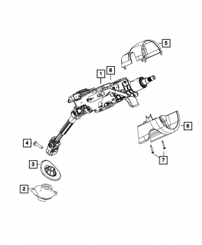 Jeep Cherokee KL 14-18 steering column with universal joint