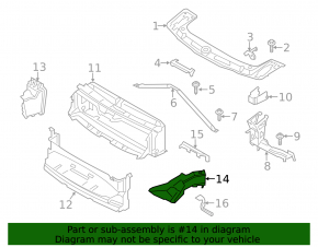 Brake cooling duct left BMW 3 F30 12-18 broken mount