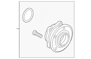 Rear right hub Kia Sorento 10-15 AWD