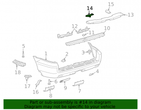 Rear bumper mount right Lexus GX470 03-09