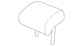 Rear center headrest for VW Golf 15-19, black leather