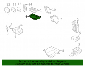 Bracket of fuse box under the dashboard BMW X5 F15 14-18