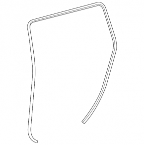Rear left door seal for Toyota Highlander 14-18