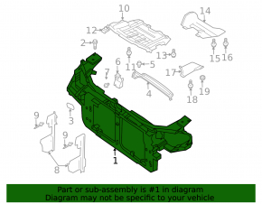Infiniti FX35 FX45 03-08 radiator panel TV