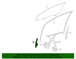 Front right door glass guide Toyota Camry v50 12-14 front usa