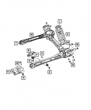 Shock absorber rear left Dodge Grand Caravan 11-20 rusty