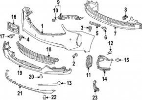 Acura RDX 19-25 2022-25, 2022-24 Front Bumper Lip