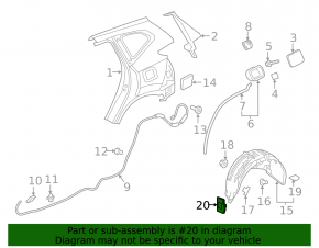 Mudguard threshold rear left Honda CRV 17-22