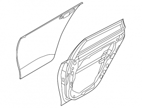 Kia Optima 16-20 bare rear right door