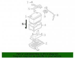 Battery clamp mount for Mitsubishi Outlander 22-25