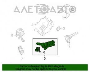 Left steering column switch for Lexus RX350 RX450h 10-15