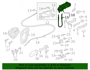 Front left door handle mechanism Audi A4 B9 17-25