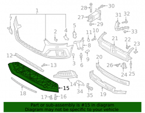 Front bumper protection Audi A5 F5 17-19