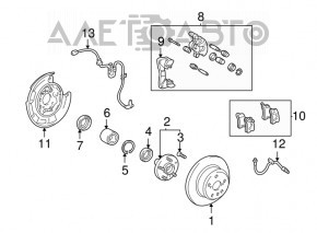 Rear left brake hose for Lexus RX300 RX330 RX350 RX400H 04-09