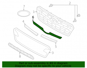 Subaru XV Crosstrek 18-19 center grille molding