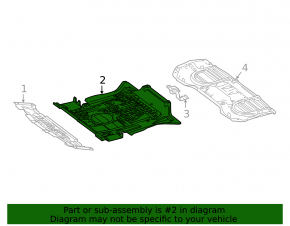 Front engine protection Mercedes W166 ML/GLE 12-19
