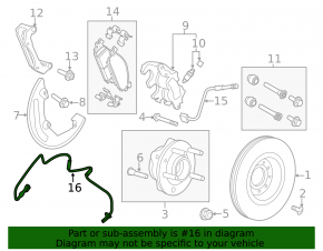 Front right ABS sensor for Ford Explorer 13-19